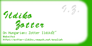 ildiko zotter business card